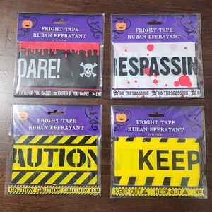 BRAND NEW Halloween Fright Tape Set of 4